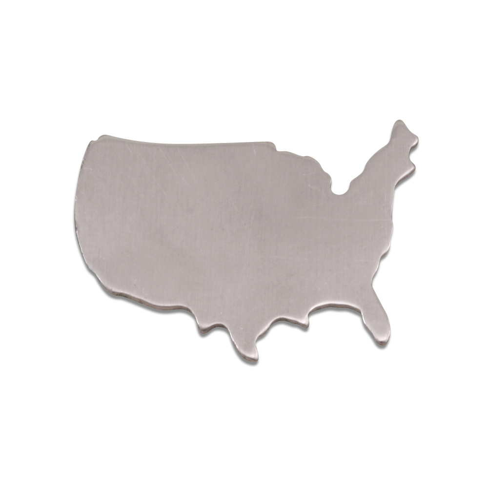 Metal Stamping Blanks Aluminum United States Blank, 18g, Pack of 5